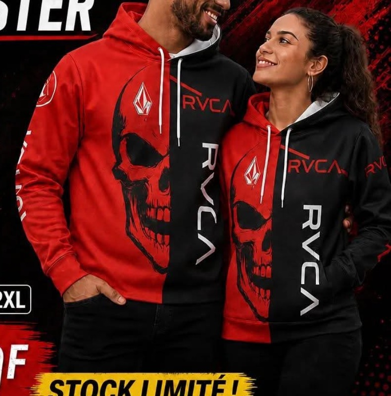Pull à capuche polyester RVCA, Tiapai pas cher, Taravao Tahiti